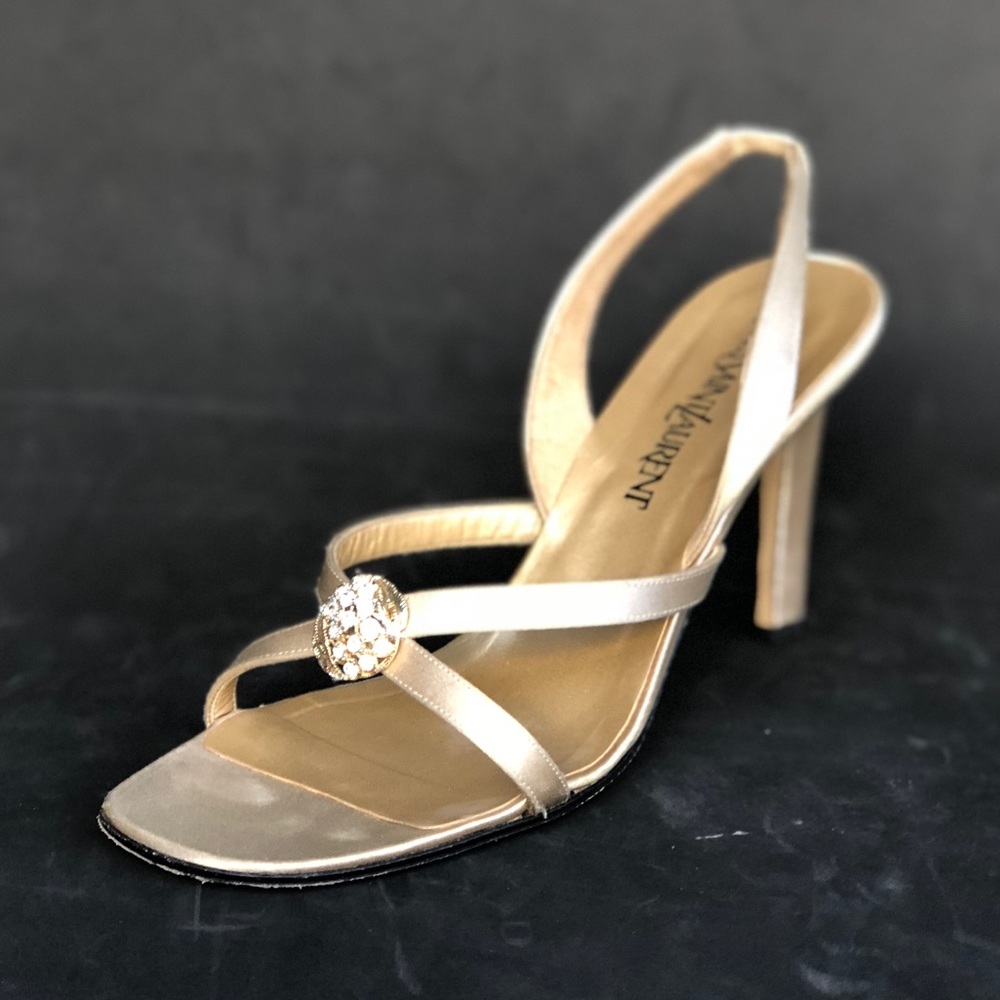 YVES SAINT LAURENT satin strapy sandals
